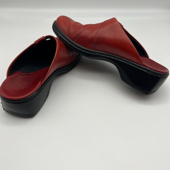 Clarks Clog Style Sz 6M Leather Upper - Picture 3 of 6